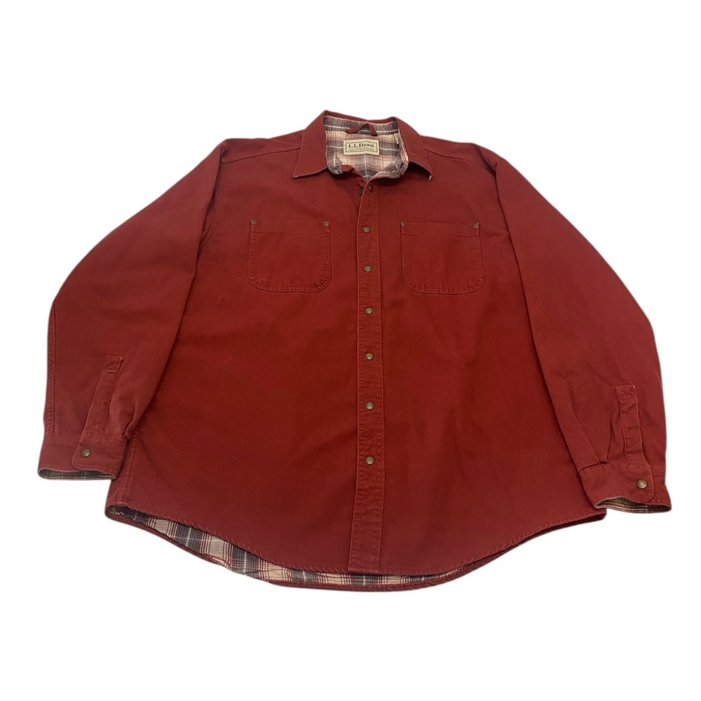Vintage LL Bean Flannel Lined Canvas Chore Field Barn Coat Jacket X-Large Reg